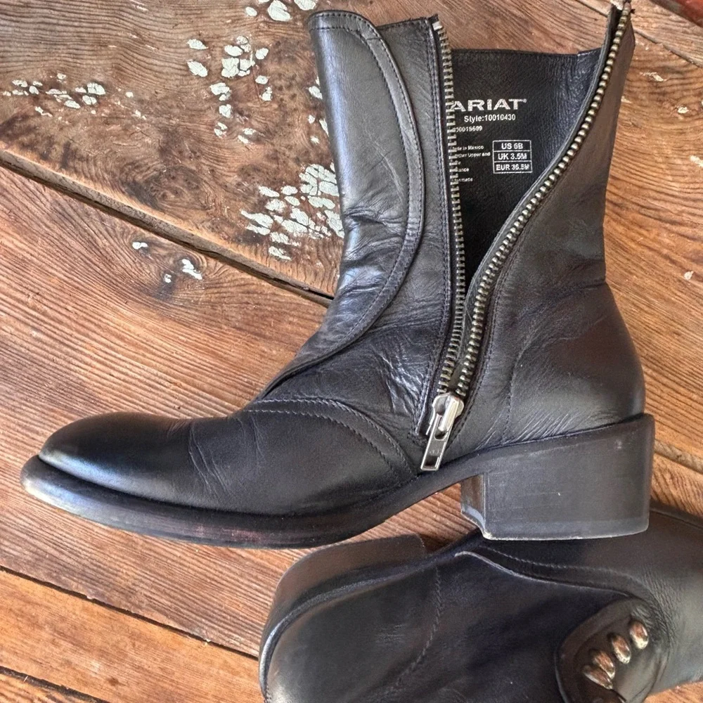 Vintage Ariat Sheffield Victorian Style Button Black Boots Women’s Size 6B - Picture 10 of 12